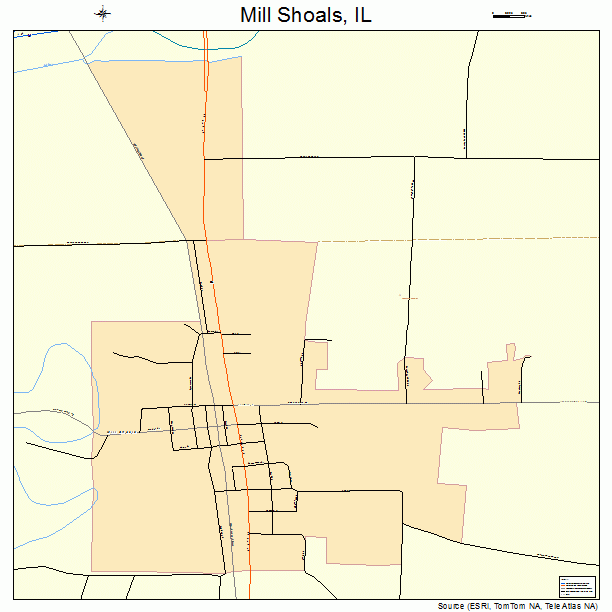Mill Shoals, IL street map