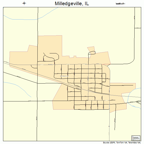 Milledgeville, IL street map