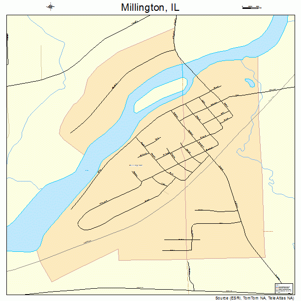 Millington, IL street map