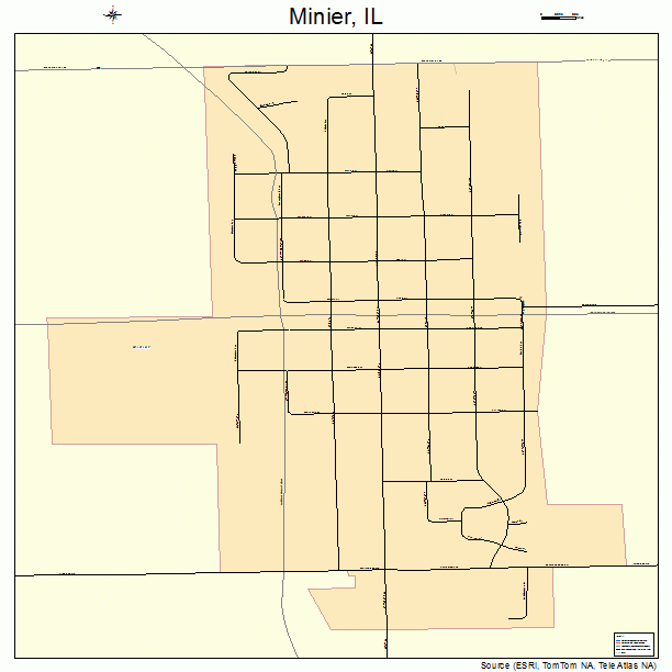 Minier, IL street map