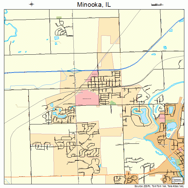 Minooka, IL street map