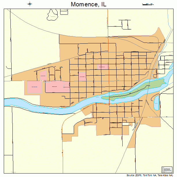 Momence, IL street map