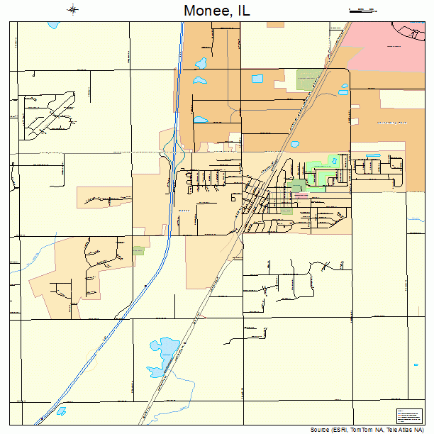 Monee, IL street map