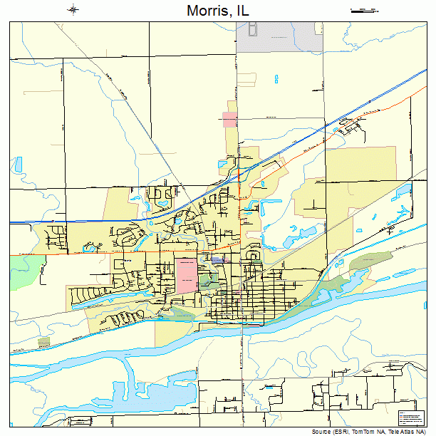 Morris, IL street map