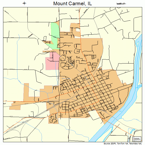 Mount Carmel, IL street map