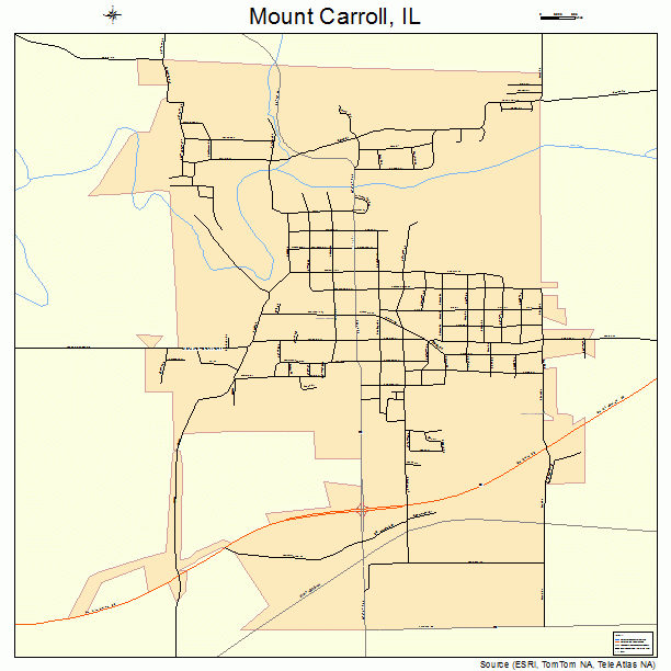 Mount Carroll, IL street map