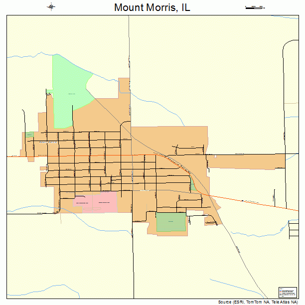 Mount Morris, IL street map