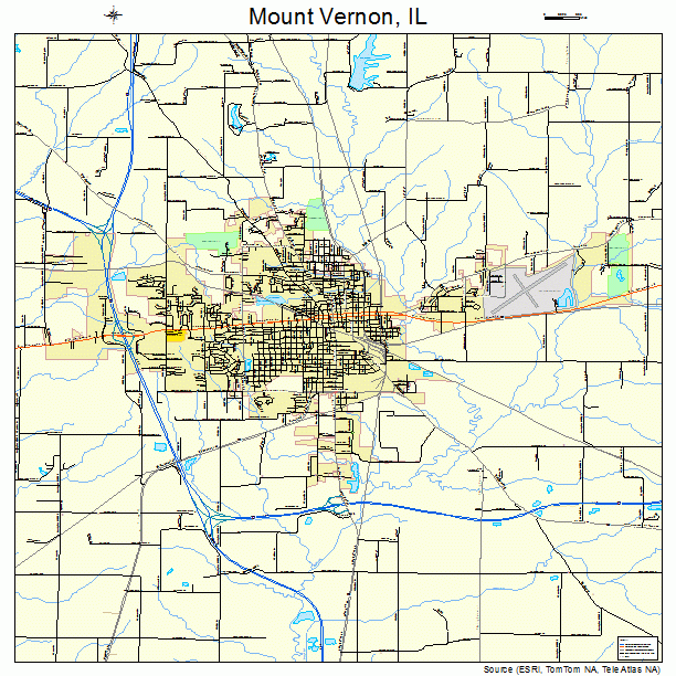 Mount Vernon, IL street map