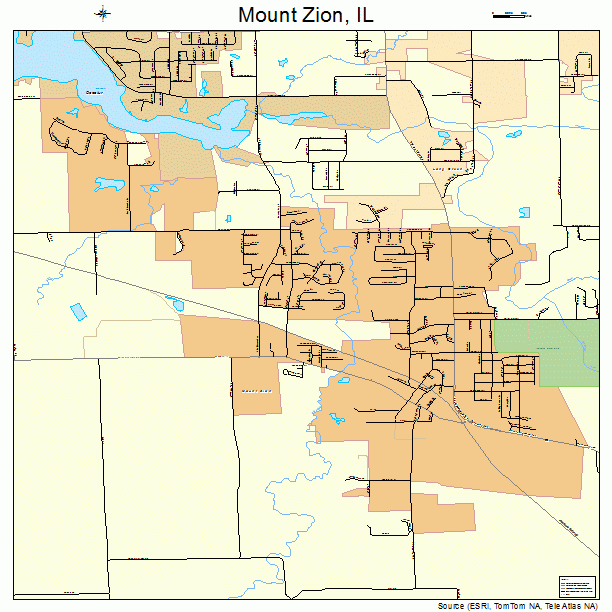 Mount Zion, IL street map