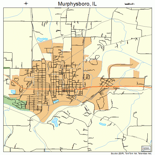 Murphysboro, IL street map