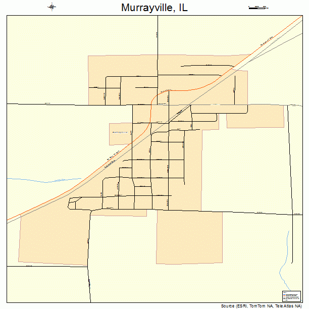 Murrayville, IL street map