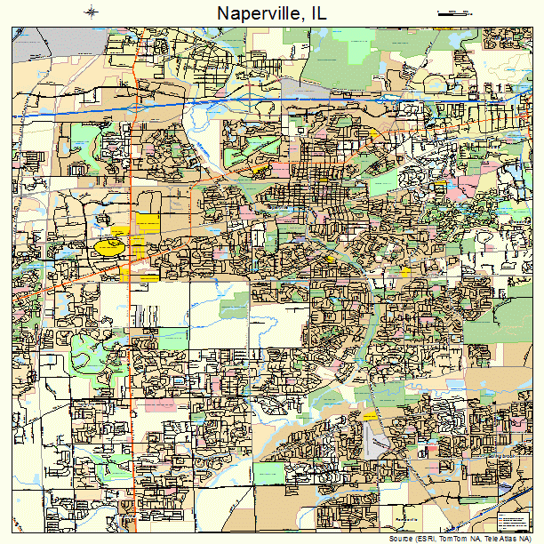 Naperville, IL street map