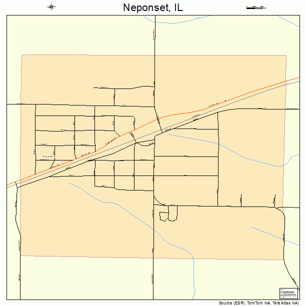 Neponset, IL street map