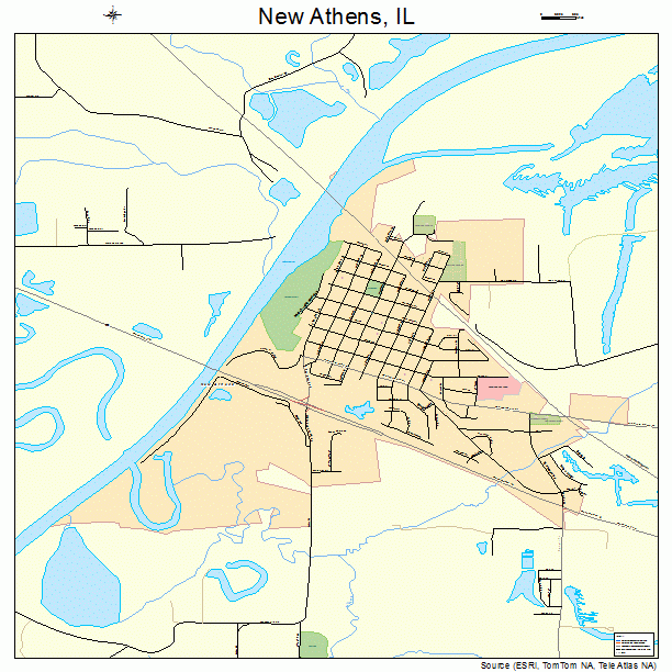 New Athens, IL street map