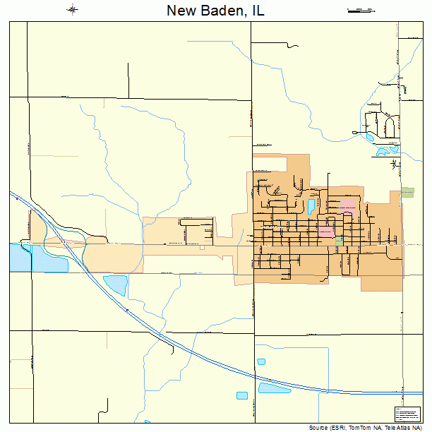 New Baden, IL street map