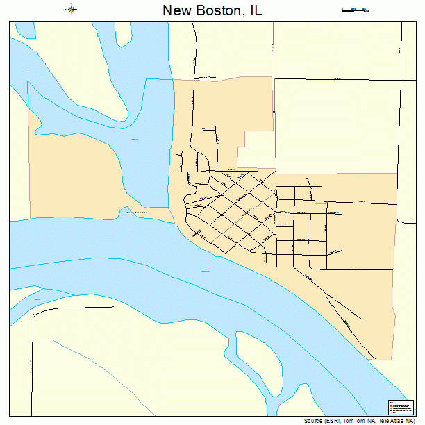 New Boston, IL street map