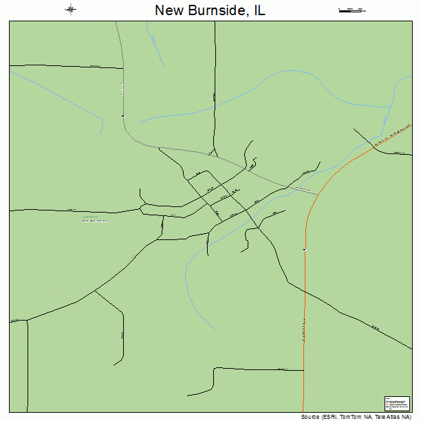 New Burnside, IL street map