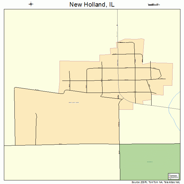 New Holland, IL street map