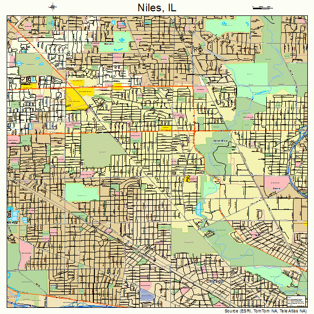 Niles, IL street map