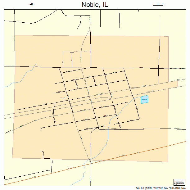 Noble, IL street map