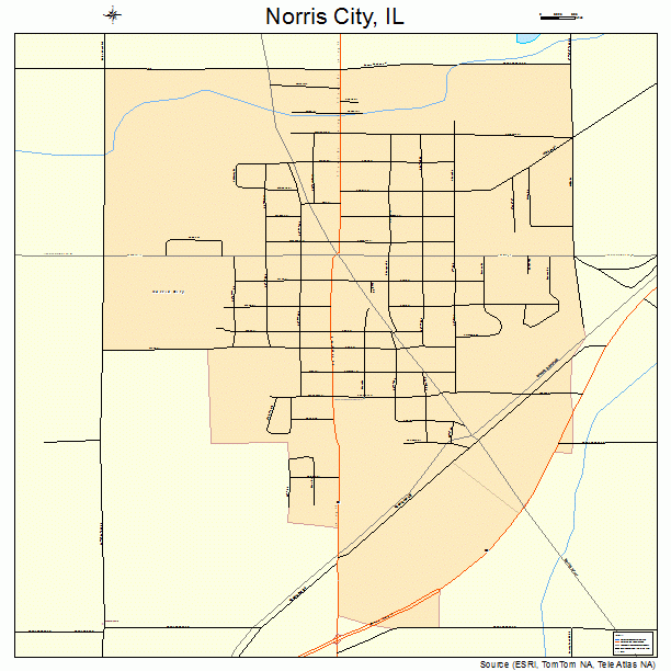 Norris City, IL street map