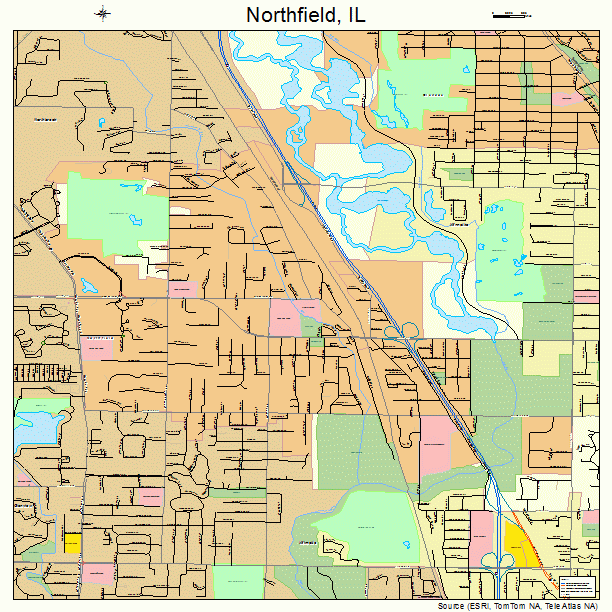 Northfield, IL street map