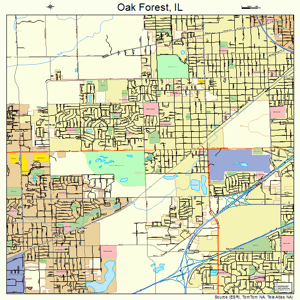 Oak Forest, IL street map