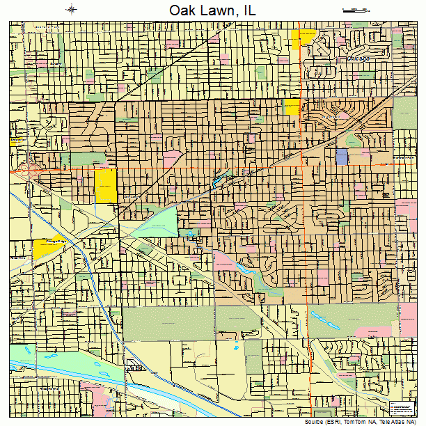 Oak Lawn, IL street map