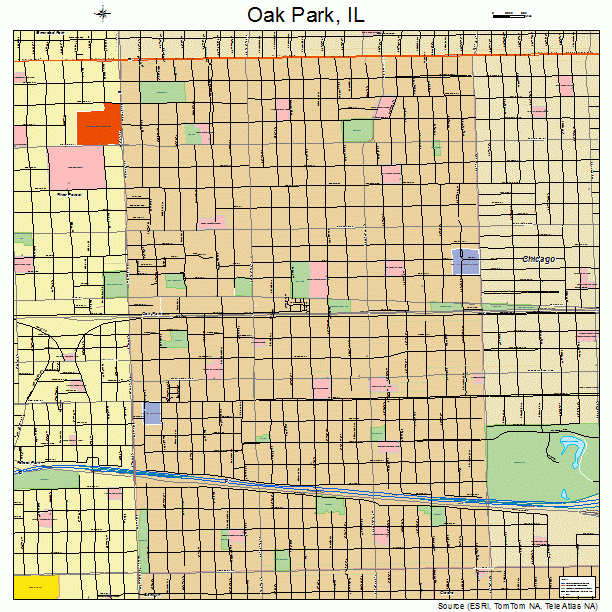 Oak Park, IL street map