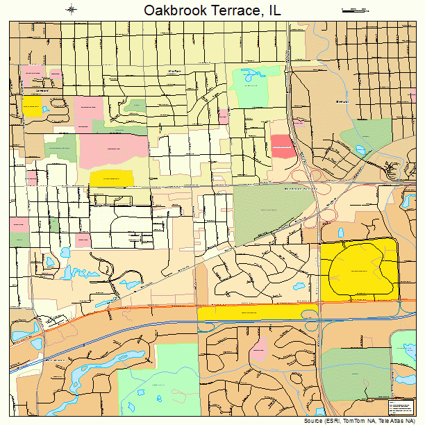 Oakbrook Terrace, IL street map
