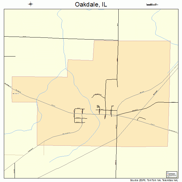 Oakdale, IL street map