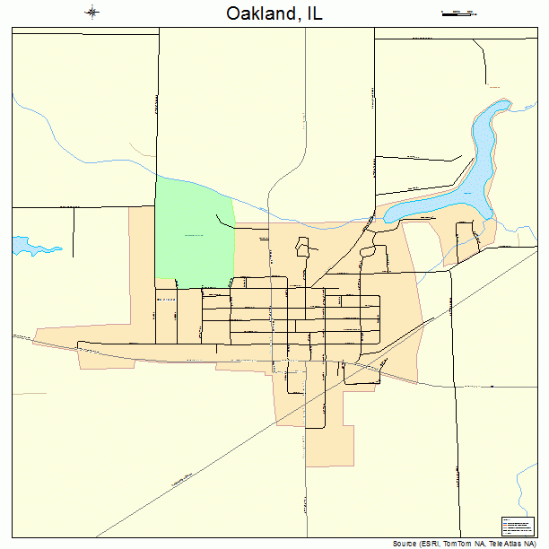 Oakland, IL street map