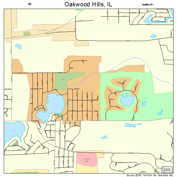 Oakwood Hills, IL street map