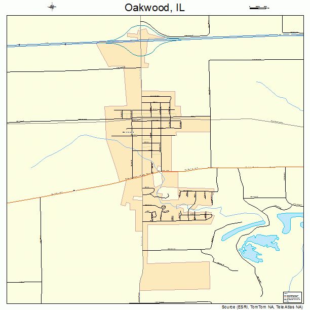 Oakwood, IL street map