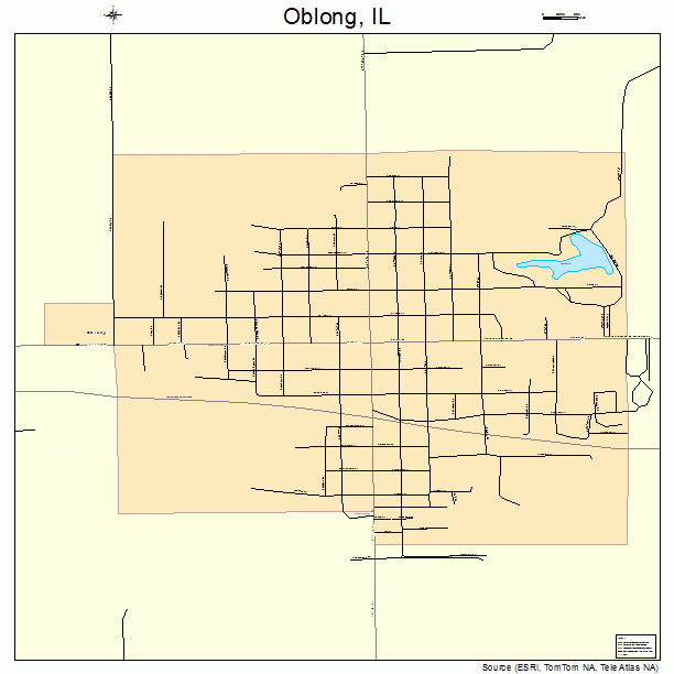 Oblong, IL street map