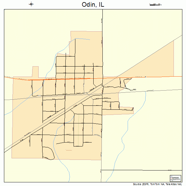 Odin, IL street map