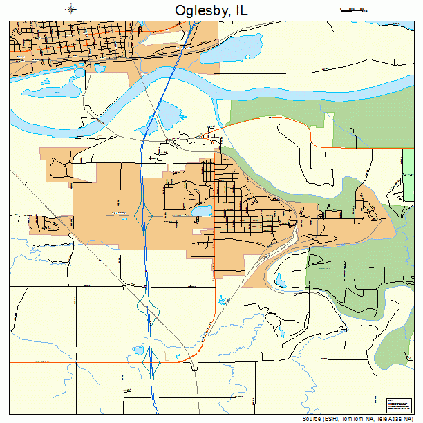 Oglesby, IL street map