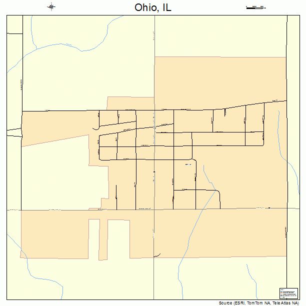 Ohio, IL street map