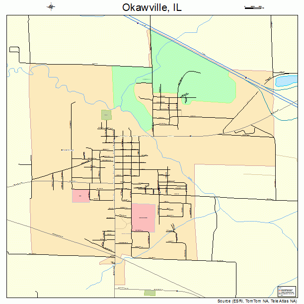 Okawville, IL street map