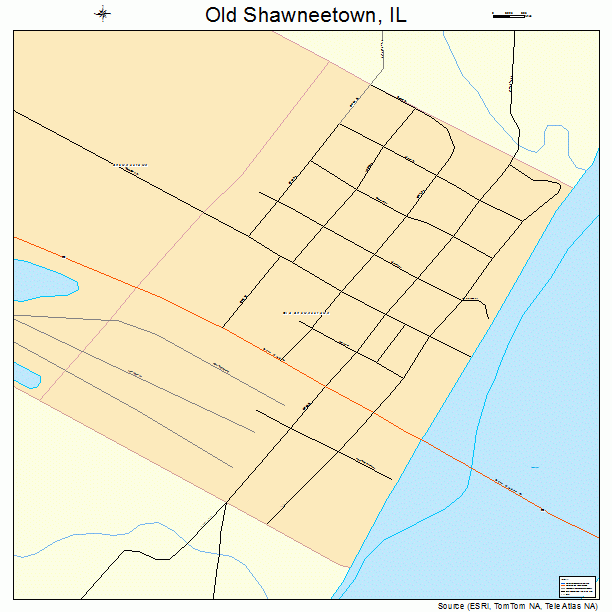 Old Shawneetown, IL street map