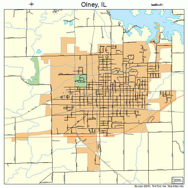 Olney, IL street map