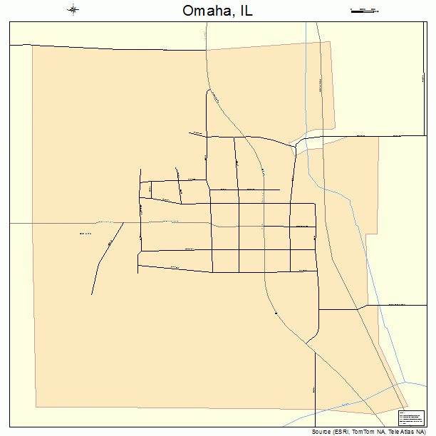 Omaha, IL street map