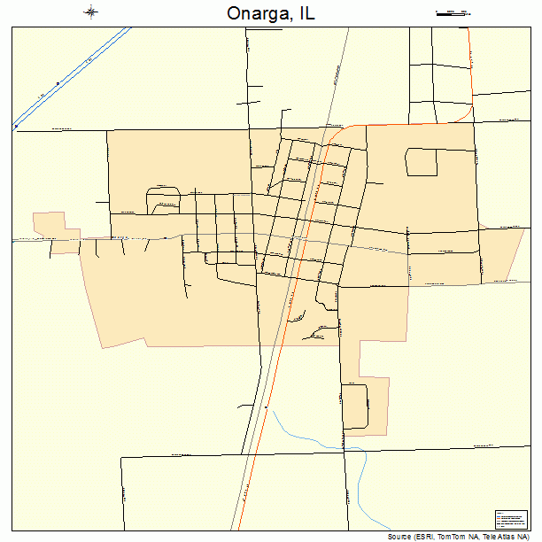 Onarga, IL street map