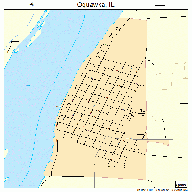 Oquawka, IL street map