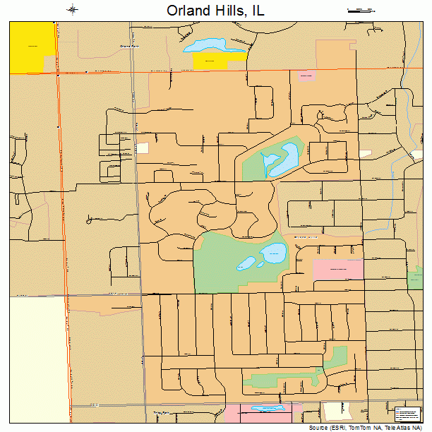 Orland Hills, IL street map