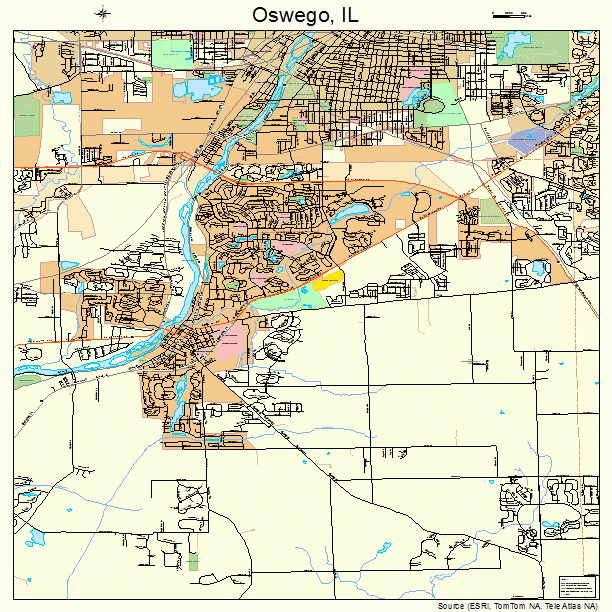 Oswego, IL street map