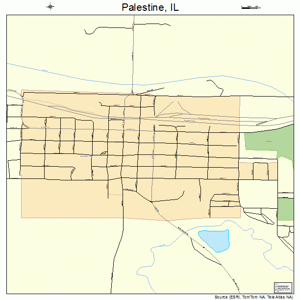 Palestine, IL street map