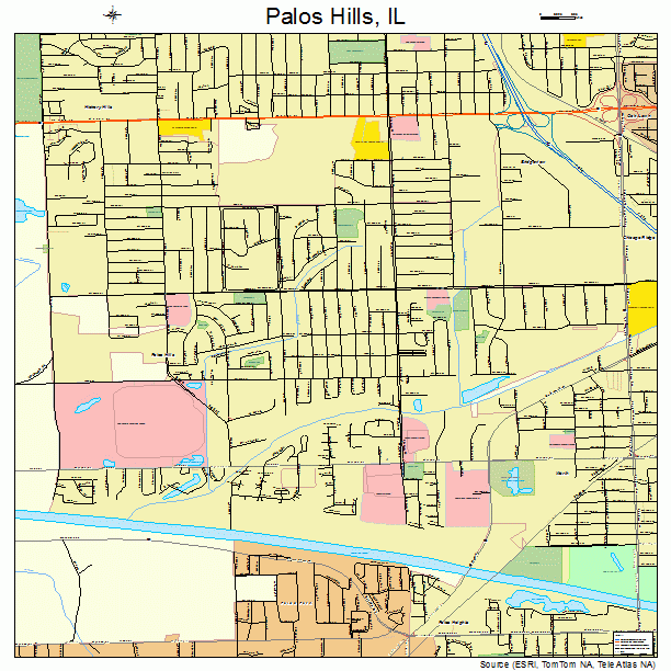 Palos Hills, IL street map