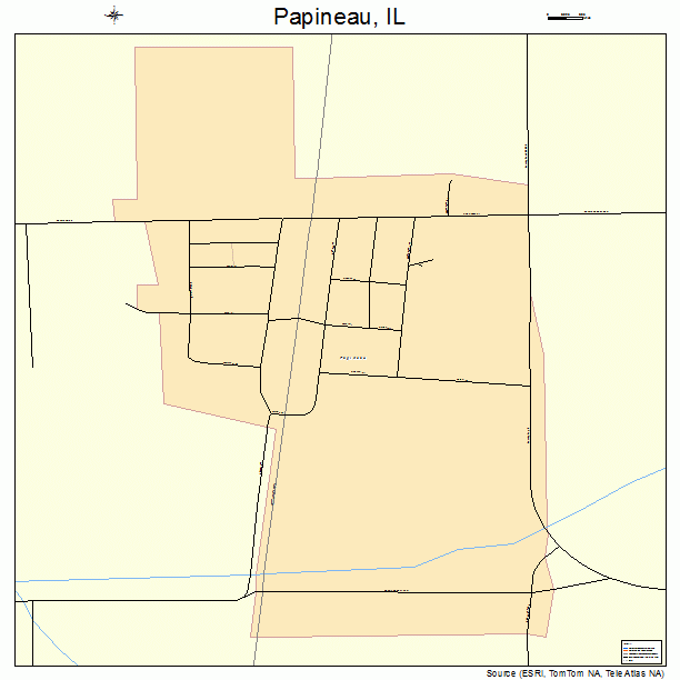 Papineau, IL street map