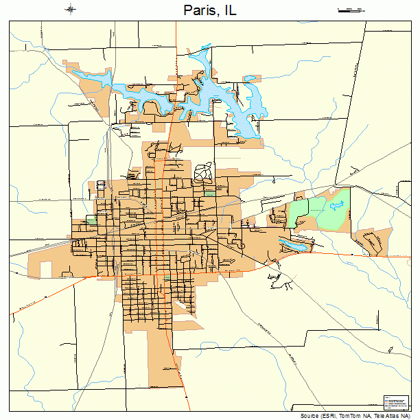 Paris, IL street map